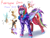 Size: 1024x768 | Tagged: safe, artist:raychelrage, derpibooru import, rainbow dash, breezie, pegasus, pony, crossover, golden wind, guido mista, gun, jojo's bizarre adventure, sex pistols, simple background, smiling, stand, vento aureo, weapon, white background