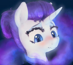 Size: 3000x2674 | Tagged: safe, artist:plotcore, rarity, pony, unicorn, alternate timeline, blushing, bust, female, mare, night maid rarity, nightmare takeover timeline, portrait, solo