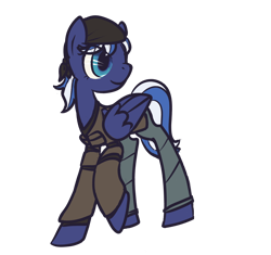 Size: 1200x1128 | Tagged: safe, artist:inlucidreverie, oc, oc only, oc:night sky, pegasus, pony, fallout equestria, bandana, clothes, simple background, solo, transparent background
