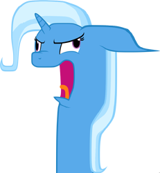 Size: 1509x1632 | Tagged: safe, trixie, pony, unicorn, content-aware scale, female, mare, solo, wat, wheels trixie