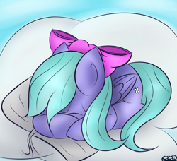 Size: 1317x1199 | Tagged: safe, artist:freefraq, flitter, book, cloud, cute, filly, flitterbetes, sleeping, solo