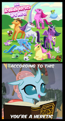 Size: 723x1344 | Tagged: safe, derpibooru import, edit, edited screencap, screencap, angel bunny, applejack, fluttershy, gummy, ocellus, opalescence, owlowiscious, pinkie pie, rainbow dash, rarity, spike, tank, twilight sparkle, twilight sparkle (alicorn), winona, alicorn, alligator, cat, changedling, changeling, dog, earth pony, frog, pegasus, pony, rabbit, tortoise, unicorn, a matter of principals, :t, animal, animal jam, anklet, arabian horses, balloon, book, bootleg, bracelet, collar, cowboy hat, cropped, cutie pox, female, glasses, hat, heresy, jewelry, lidded eyes, looking at you, male, mane six, mare, meme, pinkamena diane pie, pony cameo, pony reference, prone, pronking, raised hoof, reference, smiling, smirk, sparkles, species swap, spread wings, text, unshorn fetlocks, wat, wings