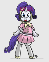 Size: 1280x1624 | Tagged: safe, artist:pabbley, rarity, pony, unicorn, bipedal, camping outfit, clothes, glasses, solo