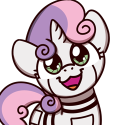 Size: 1000x1000 | Tagged: safe, artist:sugar morning, derpibooru import, sweetie belle, sweetie bot, pony, robot, robot pony, unicorn, cat face, cat smile, cute, diasweetes, female, filly, looking at you, simple background, smiling, solo, sugar morning's smiling ponies, transparent background, weapons-grade cute