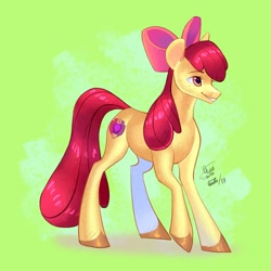 Size: 800x800 | Tagged: safe, artist:eeviart, derpibooru import, apple bloom, pony, older, solo