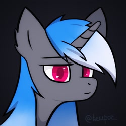 Size: 1024x1024 | Tagged: safe, artist:keupoz, derpibooru import, oc, oc only, oc:niexe, pony, unicorn, simple background