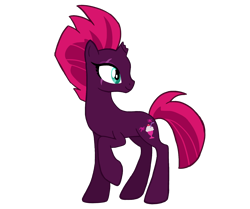 Size: 1560x1304 | Tagged: safe, artist:flipwix, fizzlepop berrytwist, tempest shadow, pony, unicorn, my little pony: the movie, broken horn, cutie mark, eye scar, female, looking back, mare, raised hoof, reformed, scar, simple background, smiling, solo, transparent background