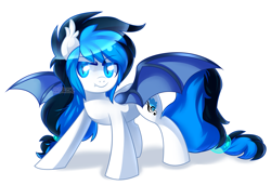 Size: 2959x2027 | Tagged: safe, artist:xnightmelody, oc, oc only, oc:melody breeze, bat pony, pony, fangs, race swap, solo