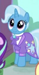 Size: 140x265 | Tagged: safe, derpibooru import, screencap, starlight glimmer, trixie, pony, the last problem, cropped, cute, diatrixes, offscreen character, older trixie, solo focus