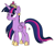 Size: 1195x1032 | Tagged: safe, artist:polymercorgi, derpibooru import, princess twilight 2.0, twilight sparkle, twilight sparkle (alicorn), alicorn, pony, the last problem, simple background, solo, white background