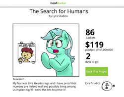 Size: 1280x1001 | Tagged: safe, artist:pabbley, lyra heartstrings, 30 minute art challenge, humie, kickstarter, website