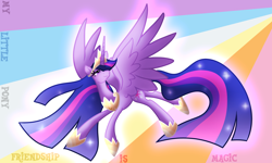 Size: 2500x1500 | Tagged: safe, artist:geraritydevillefort, derpibooru import, princess twilight 2.0, twilight sparkle, twilight sparkle (alicorn), alicorn, pony, the last problem, crown, digital art, female, jewelry, mare, regalia, solo