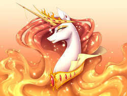 Size: 6000x4544 | Tagged: safe, artist:emalajissda, derpibooru import, princess celestia, alicorn, pony, collar, crown, female, jewelry, mare, necklace, redesign, regalia, solo