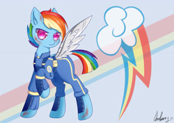 Size: 4093x2894 | Tagged: safe, artist:琥珀莓砸-amberry, rainbow dash, pegasus, pony, alternate timeline, apocalypse dash, blood, crystal war timeline, female, mare, metal wing, solo