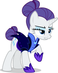 Size: 5000x6291 | Tagged: safe, artist:twilirity, rarity, pony, unicorn, absurd resolution, alternate timeline, female, mare, night maid rarity, nightmare takeover timeline, simple background, solo, transparent background, vector