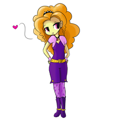 Size: 1097x1097 | Tagged: safe, artist:tjpones, adagio dazzle, equestria girls, heart, simple background, solo, white background