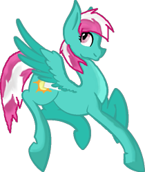 Size: 583x693 | Tagged: safe, artist:mishkawolf, spring step, sunlight spring, base used, jumping, leap, leaping, solo