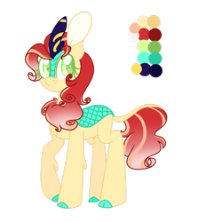 Size: 1024x1024 | Tagged: safe, artist:shootingstar-padopts, oc, oc only, kirin, cloven hooves, color palette, colored hooves, female, kirin hybrid, next generation, offspring, parent:autumn blaze, parent:sunset shimmer, parents:autumnshimmer, simple background, solo, transparent background