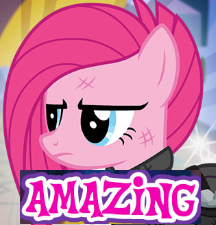 Size: 216x225 | Tagged: safe, pinkie pie, pony, apinkalypse pie, crystal war timeline, gameloft, meme, pinkamena diane pie, solo, wow! glimmer