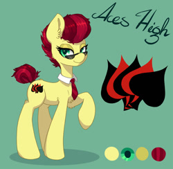 Size: 1024x999 | Tagged: safe, artist:orchidpony, oc, oc:aces high, earth pony, pony, reference sheet, solo