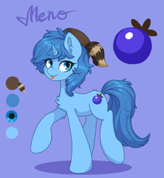 Size: 2491x2696 | Tagged: safe, artist:orchidpony, oc, oc only, oc:meno, pony, unicorn, :p, coonskin cap, hat, reference sheet, silly, solo, tongue out