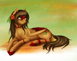 Size: 1600x1280 | Tagged: safe, artist:puggie, oc, oc only, pegasus, pony, bodypaint, coquina, face paint, flower, paint on feathers, paint on fur, solo, tattoo