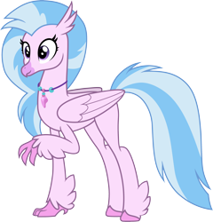 Size: 3000x3124 | Tagged: safe, artist:cloudyglow, derpibooru import, silverstream, classical hippogriff, hippogriff, the last problem, .ai available, female, high res, older, older silverstream, simple background, solo, transparent background, vector