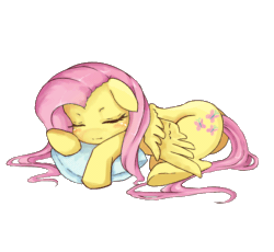 Size: 652x600 | Tagged: safe, artist:d-tomoyo, fluttershy, pegasus, pony, animated, blushing, breathing, cute, eyes closed, female, gif, mare, pillow, shyabetes, simple background, sleeping, solo, transparent background