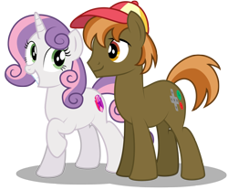 Size: 1280x1063 | Tagged: safe, artist:aleximusprime, button mash, sweetie belle, earth pony, pony, unicorn, flurry heart's story, concept art, female, high res, male, mare, older, older button mash, older sweetie belle, shipping, simple background, stallion, straight, sweetiemash, transparent background