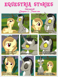 Size: 1800x2409 | Tagged: safe, artist:estories, discord, oc, oc:alice goldenfeather, comic:find yourself, comic, pony discord