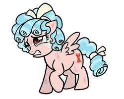 Size: 1000x800 | Tagged: safe, artist:melspyrose, cozy glow, pegasus, pony, a better ending for cozy, cozybuse, cozylove, crying, female, filly, foal, headcanon in the description, injured, simple background, solo, spread wings, transparent background, wings