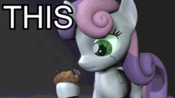 Size: 480x270 | Tagged: safe, artist:fruitymilk, sweetie belle, sweetie bot, pony, robot, robot pony, unicorn, 3d, animated, crossover, death, decapitated, decapitation, does not compute, exploding head, explosion, female, filly, fire, foal, food, gif, glados, hooves, horn, logic bomb, mind blown, on fire, paradox, portal (valve), portal 2, potato, potato battery, self-destruct, solo, source filmmaker, video, wide eyes