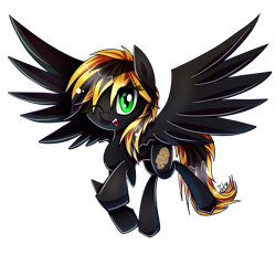 Size: 900x900 | Tagged: safe, artist:inky-pinkie, oc, oc only, oc:rayva, pegasus, pony, one eye closed, open mouth, simple background, solo, transparent background, wink