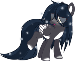 Size: 2869x2344 | Tagged: safe, artist:foxbagelbites, derpibooru import, oc, oc:midnight melancholy, pegasus, pony, base used, female, mare, simple background, solo, transparent background, two toned wings, wings