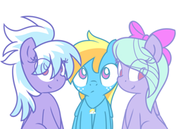 Size: 500x365 | Tagged: safe, artist:furrgroup, cloudchaser, flitter, oc, oc:cloud flutter