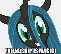 Size: 1084x963 | Tagged: safe, artist:drunkhedgehog, edit, queen chrysalis, changeling, changeling queen, pony, a better ending for chrysalis, adorkable, alternate ending, alternate scenario, alternate universe, bust, caption, character development, cute, cutealis, dialogue, dork, dorkalis, excited, faic, female, giggling, good end, grin, happy, image macro, irrational exuberance, looking at you, mare, meme, meta, out of character, portrait, precious, reaction image, redemption, reformed, role reversal, silly, silly pony, simple background, smiling, solo, squee, text, title drop, vector, vector edit, when she smiles, white background, wide eyes
