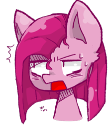 Size: 850x962 | Tagged: safe, artist:temmie-kun, derpibooru import, pinkie pie, earth pony, pony, bust, pinkamena diane pie, portrait, simple background, solo, transparent background