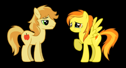 Size: 932x504 | Tagged: safe, artist:3d4d, braeburn, spitfire, comforting, crying, female, male, shipping, spitburn, straight