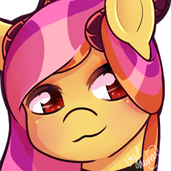 Size: 360x360 | Tagged: safe, artist:thanhvy15599, derpibooru import, oc, oc only, pony, bust, cute, requested art, smiley face