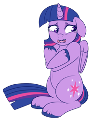 Size: 500x656 | Tagged: safe, artist:lulubell, twilight sparkle, twilight sparkle (alicorn), alicorn, pony, crying, simple background, solo, teary eyes, transparent background, unshorn fetlocks