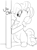 Size: 1280x1715 | Tagged: safe, artist:pabbley, pinkie pie, earth pony, pony, a christmas story, belly button, cute, diapinkes, monochrome, parody, simple background, solo, stuck, tongue out, tongue stuck to pole, white background