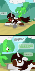 Size: 3000x6000 | Tagged: safe, artist:bigmackintosh, oc, oc only, oc:chic pea, oc:hardy mackintosh, blacksmith, hardpea, needle, ponyville hospital, syringe, tumblr