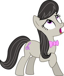 Size: 5080x6000 | Tagged: safe, artist:dusk2k, derpibooru import, octavia melody, earth pony, pony, absurd resolution, bowtie, female, mare, open mouth, raised hoof, simple background, solo, transparent background, vector