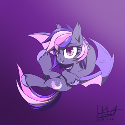 Size: 1600x1600 | Tagged: safe, artist:livehotsun, derpibooru import, oc, oc only, oc:midnight mist, bat pony, pony, armpits, bat pony oc, bat wings, ear tufts, female, mare, solo, wings