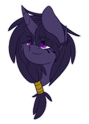 Size: 546x761 | Tagged: safe, artist:ezzerie, derpibooru import, oc, oc only, oc:yoru, pony, unicorn, bust, digital, egyptian, portrait, simple background, solo, transparent background