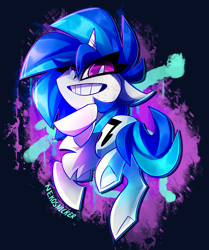 Size: 1378x1650 | Tagged: safe, artist:nekosnicker, derpibooru import, dj pon-3, vinyl scratch, pony, unicorn, cutie mark, female, grin, looking at you, mare, smiling, solo