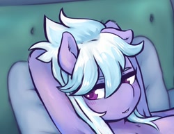 Size: 1376x1064 | Tagged: safe, artist:rainbowsprinklesart, cloudchaser, anthro, arm behind head, armpits, female, patreon, patreon preview, paywall content, reclining, solo