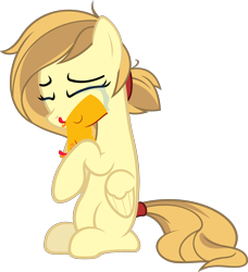 Size: 2432x2661 | Tagged: safe, artist:zacatron94, oc, oc only, oc:alice goldenfeather, oc:comet, pegasus, phoenix, pony, crying, female, high res, mare, phoenix chick, simple background, transparent background, vector