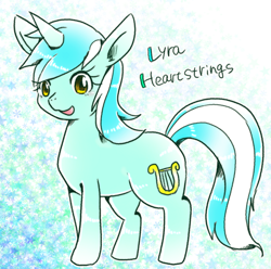 Size: 600x594 | Tagged: safe, artist:135sky, derpibooru import, lyra heartstrings, pony, unicorn, cute, female, lyrabetes, mare, open mouth, pixiv, solo