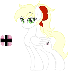 Size: 1500x1500 | Tagged: safe, artist:lemon, oc, oc only, oc:kyrie, pegasus, pony, aryan, aryan pony, blonde, luftwaffe, nazipone, solo